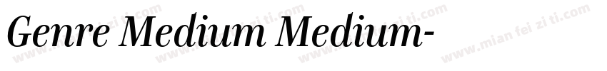 Genre Medium Medium字体转换